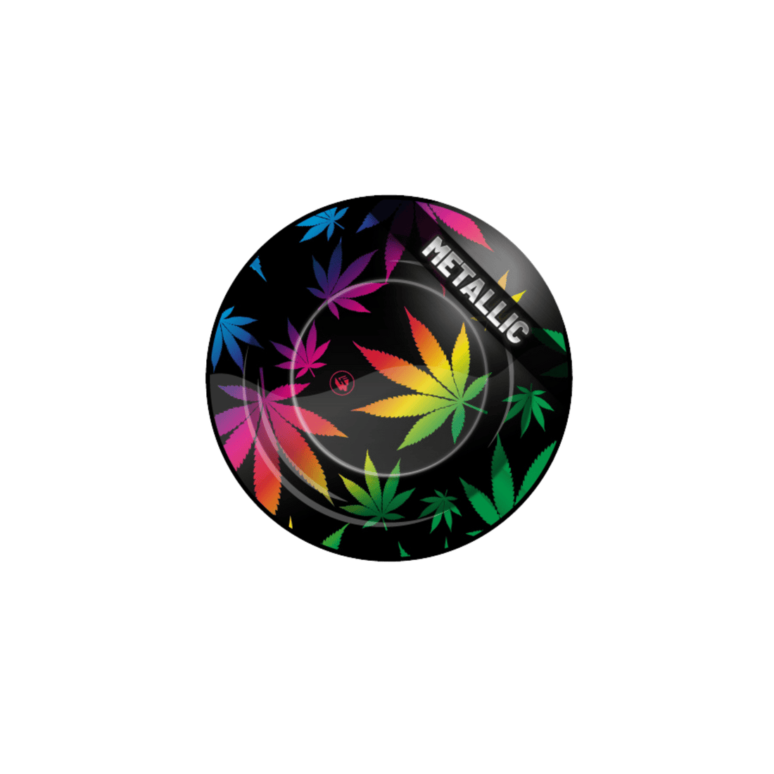 Metal Ashtray - 135mm - Leaves Gradient metallic kaufen bei rauchwerk.ch