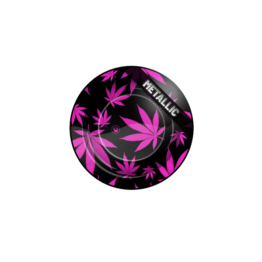 Metal Ashtray - 135mm - Leaves Pink metallic kaufen bei rauchwerk.ch
