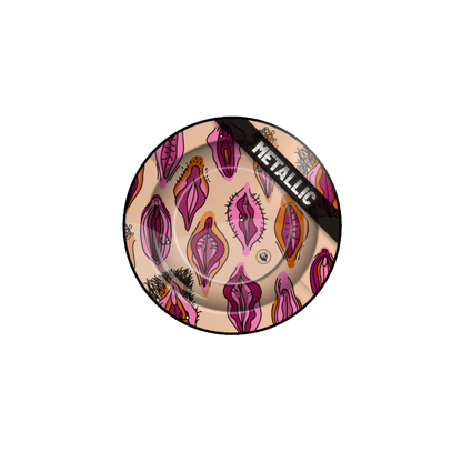 Metal Ashtray - 135mm - Pussy Pattern metallic kaufen bei rauchwerk.ch