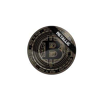 Metall-Aschenbecher Ø 135 mm im Bitcoin Metallic Design