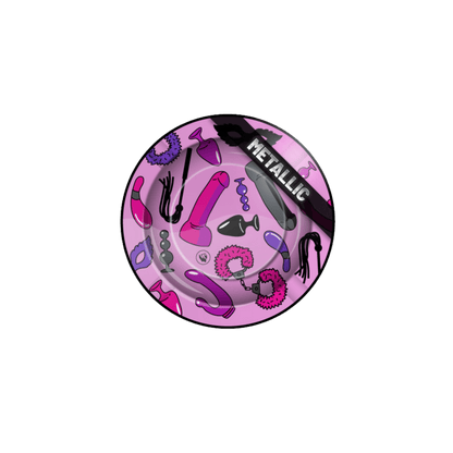 Metall-Aschenbecher Ø 135 mm Sex Toy Pattern Metallic