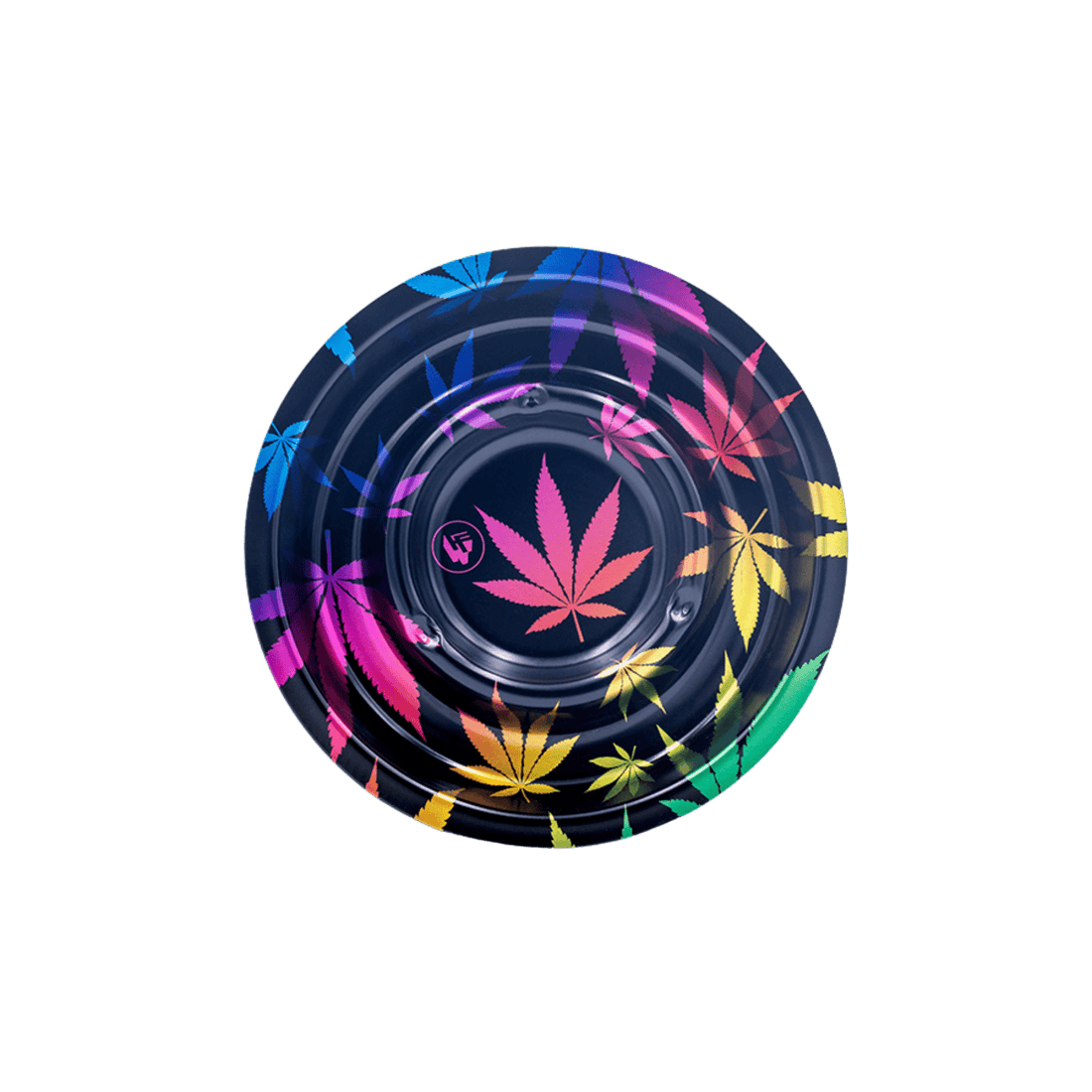 Metal Coffeeshop Ashtray - 136mm - Leaves Gradient kaufen bei rauchwerk.ch
