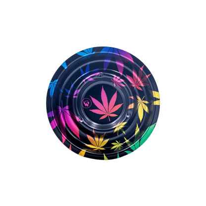 Metal Coffeeshop Ashtray - 136mm - Leaves Gradient kaufen bei rauchwerk.ch