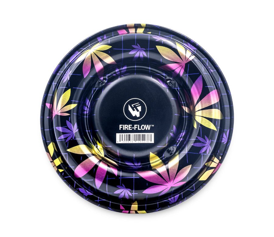 Metal Coffeeshop Ashtray - 160mm - Leaves 