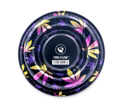 Metal Coffeeshop Ashtray - 160mm - Leaves 