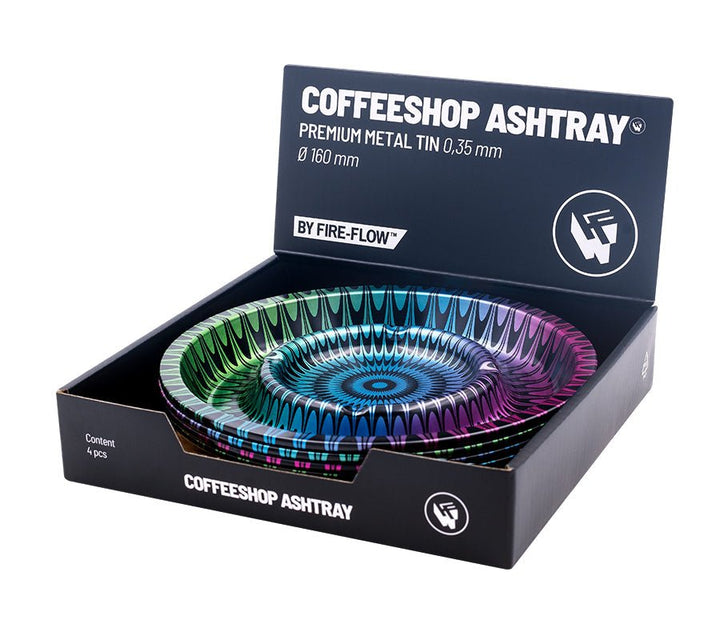 Rückseite Metal Coffeeshop Metall-Aschenbecher Trippy #1 Ø 160 mm