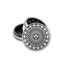 Metal Grinder - 40mm - 3 Layers - Silver - Mandala Leaf kaufen bei rauchwerk.ch