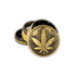 Metal Grinder - 50mm - 4 Layers - Gold - Geometrical Leaf kaufen bei rauchwerk.ch