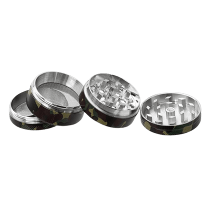 Offener Camouflage Metallgrinder 40mm mit Diamantzähnen und Sieb