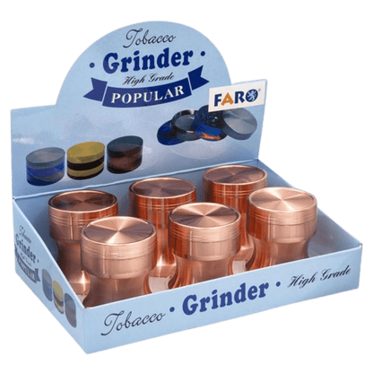 Display mit Metallgrinder Roségold 52 mm, ca. 6 Stück