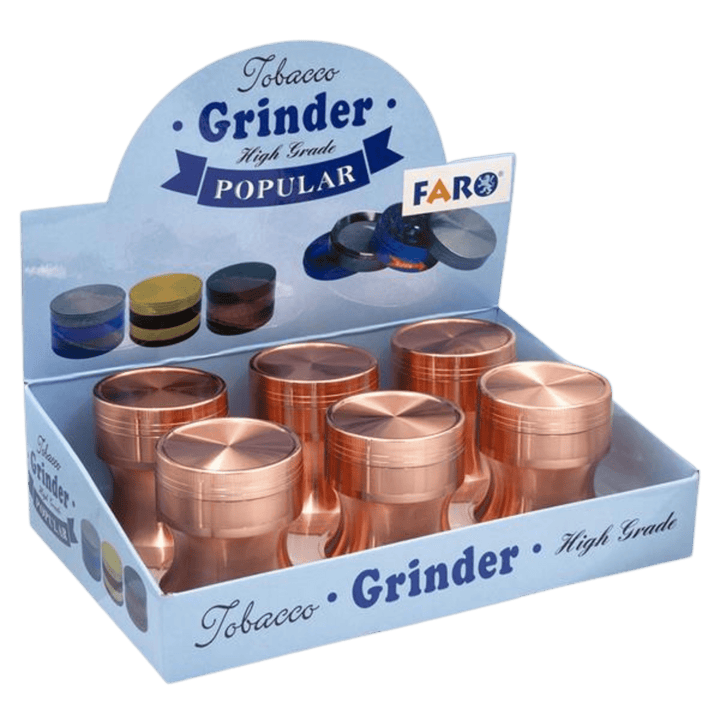 Display mit Metallgrinder Roségold 52 mm, ca. 6 Stück