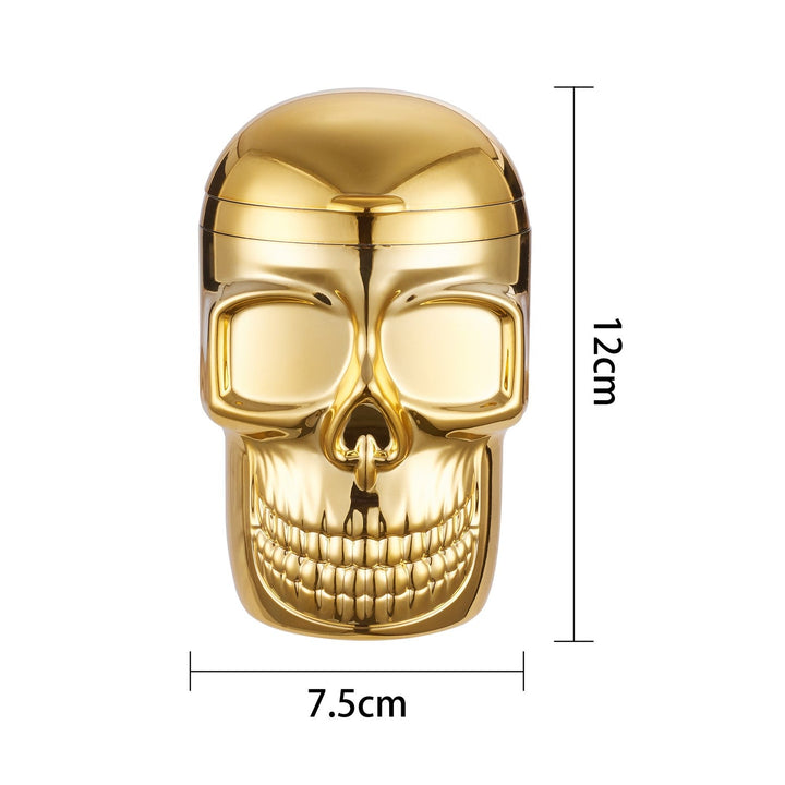 Metallic Skull Auto Aschenbecher mit LED Beleuchtung Detailansicht