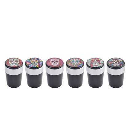 Mexican Skull Autoaschenbecher mit LED-Beleuchtung für Getränkehalter