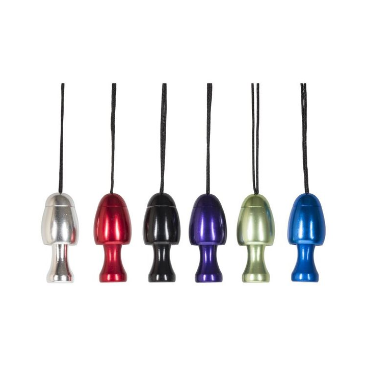 Mushroom One-Hitter Pfeife aus Aluminium in Violett – Pfeife im Pilz-Design