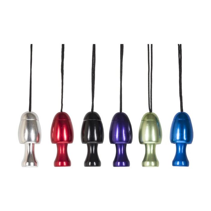 Mushroom One-Hitter Pfeife aus Aluminium in Violett – Pfeife im Pilz-Design