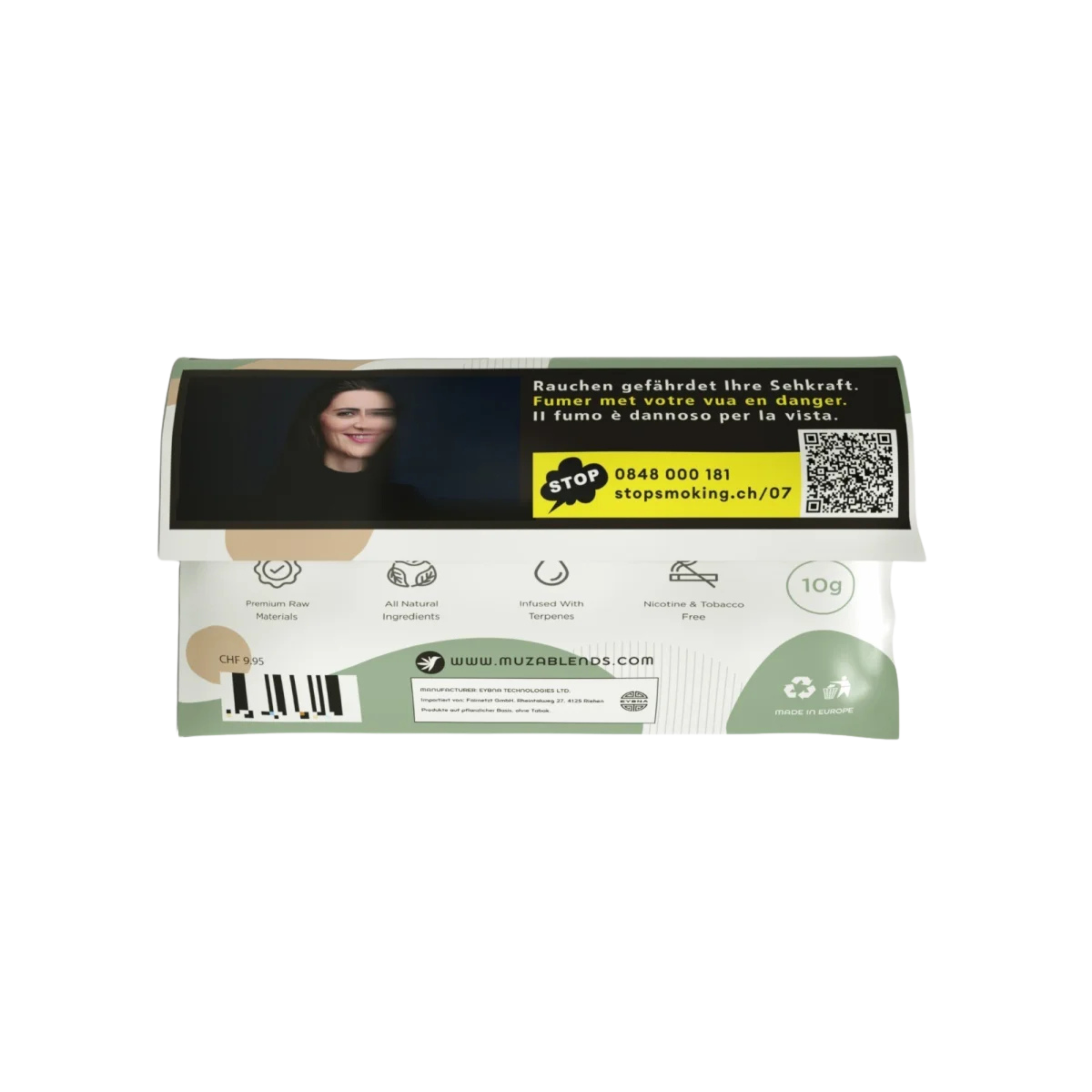 MUZA Hemp Original Hanfmischung Tabakersatz Detailansicht