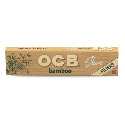 OCB Bamboo Slim Tips Display mit 32 Heftchen