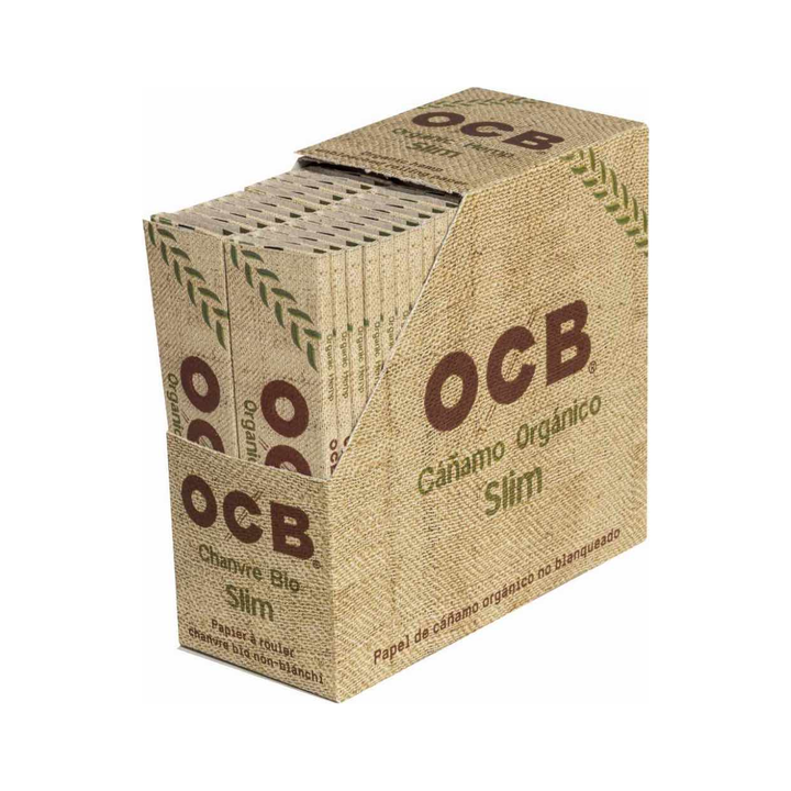 OCB Organic Hemp Slim Display mit 50 King Size Heftchen