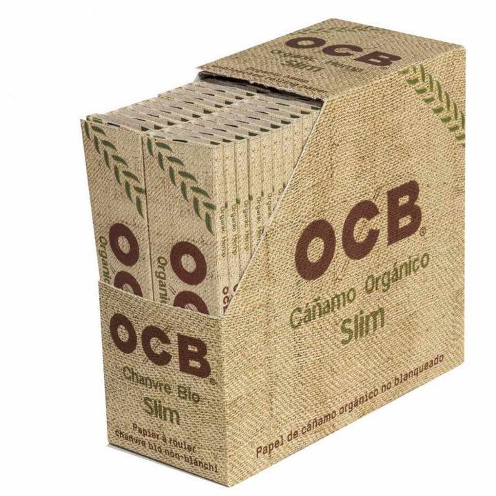OCB Organic Hemp Slim Display mit 50 King Size Heftchen
