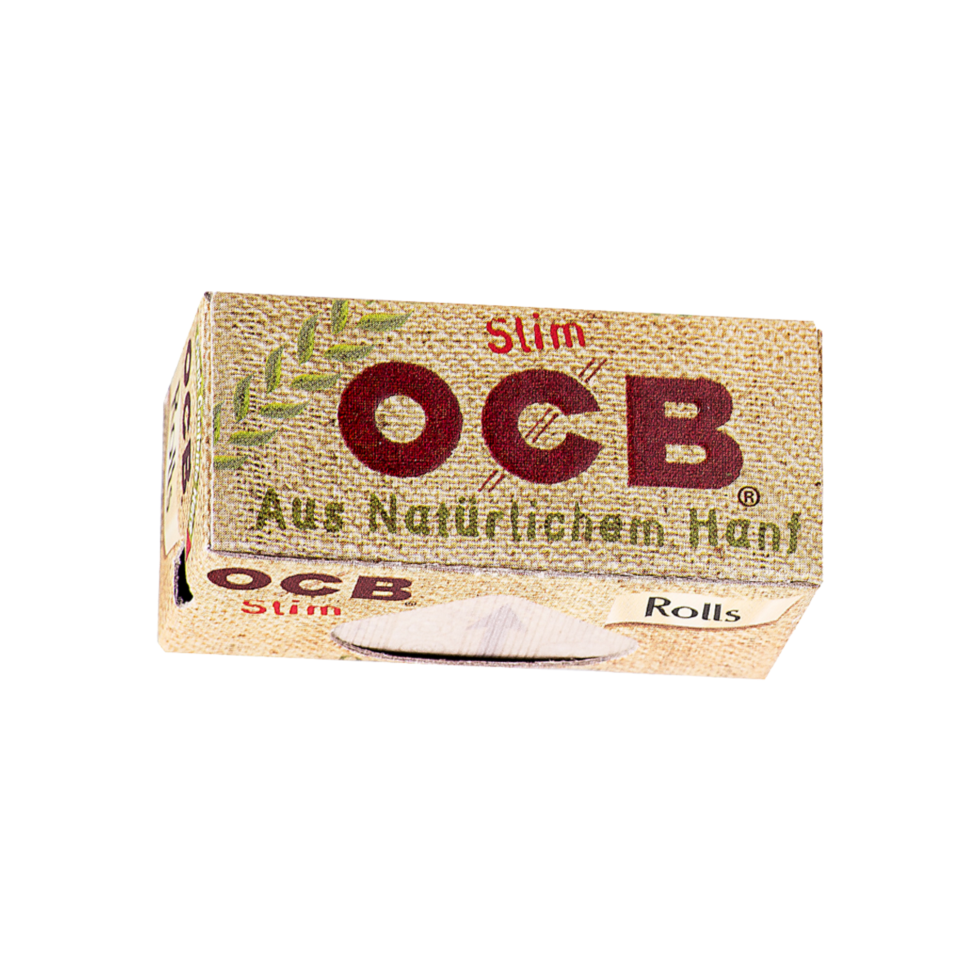OCB Organic Hemp Slim Rolls Rollpapier Detailansicht ausgezogen