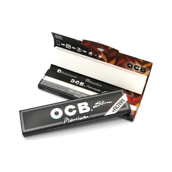 OCB Premium King Size Slim Tips Detailansicht im Heftchen