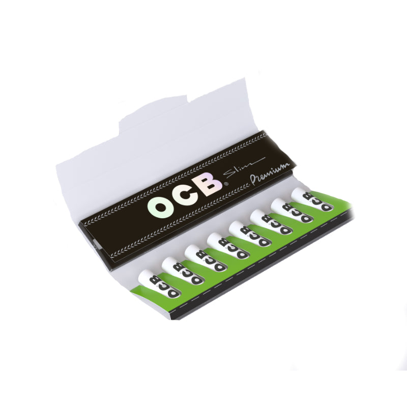 OCB Premium Slim mit Activefilter 7 mm, 20 Stück – Zigarettenpapier mit Filtern