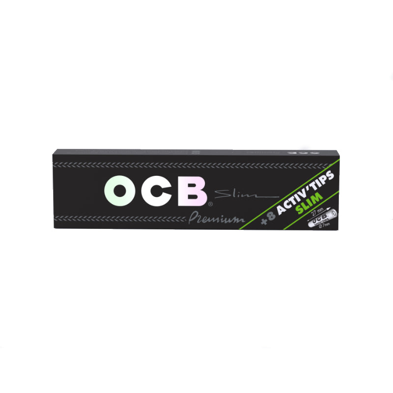 OCB Premium Slim mit Activefilter 7 mm, 20 Stück – Zigarettenpapier mit Filtern