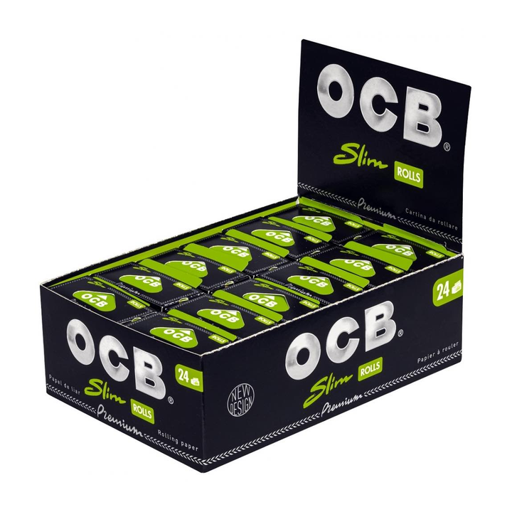 OCB Premium Slim Rolls 24er Pack mit Rollen