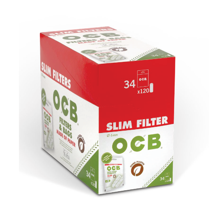 OCB Slim Paper Filter aus Papier, 34 x 120 Stück