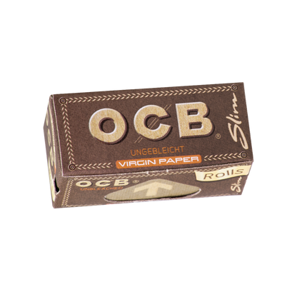 OCB Virgin Slim Unbleached Rolls Packung mit Rollpapier