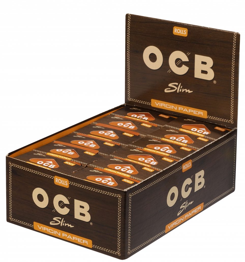 OCB Virgin Slim Unbleached Rolls 24er Pack Vorratspack