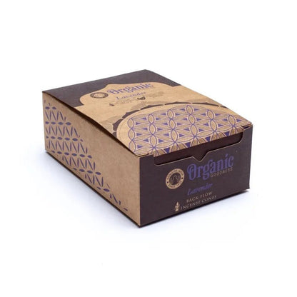 Lavendel Rückfluss Räucherkegel von Organic Goodness im Detail