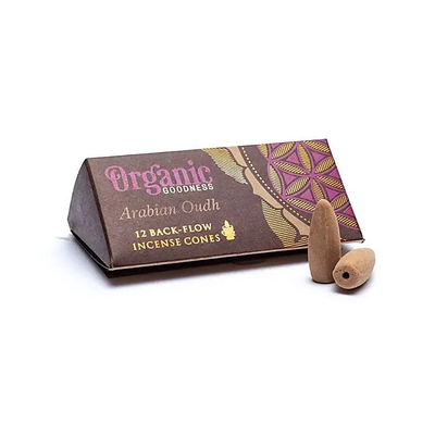 Organic Goodness Rückfluss Räucherkegel Arabisches Oudh 12 Stück