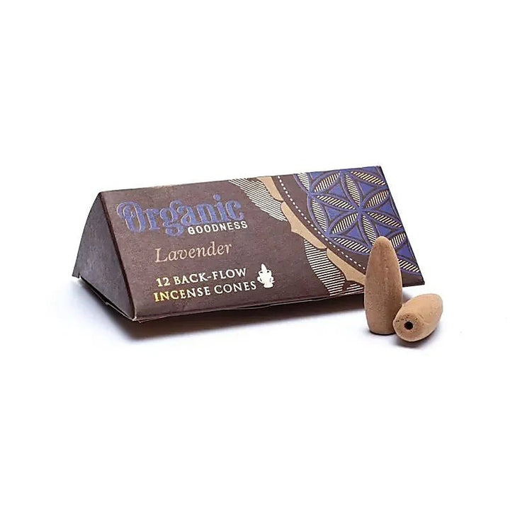 Organic Goodness Lavendel Rückfluss Räucherkegel Packung 12 Stück
