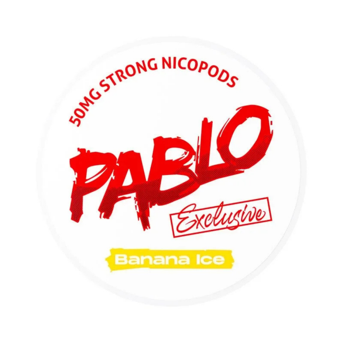 PABLO Exclusive Banana Ice 50mg/g Dose, Frontansicht