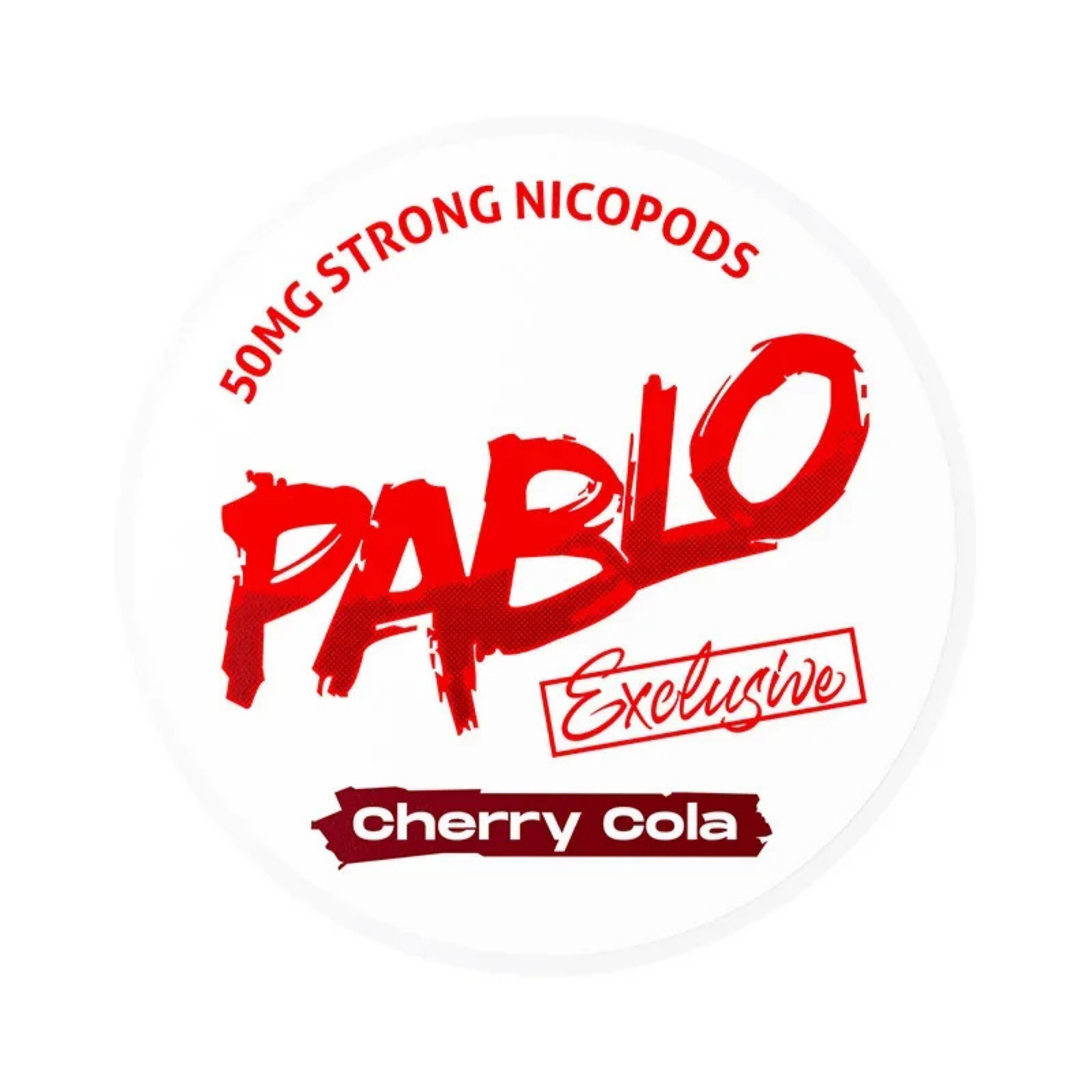 PABLO Exclusive Cherry Cola 50mg/g Dose, Frontansicht