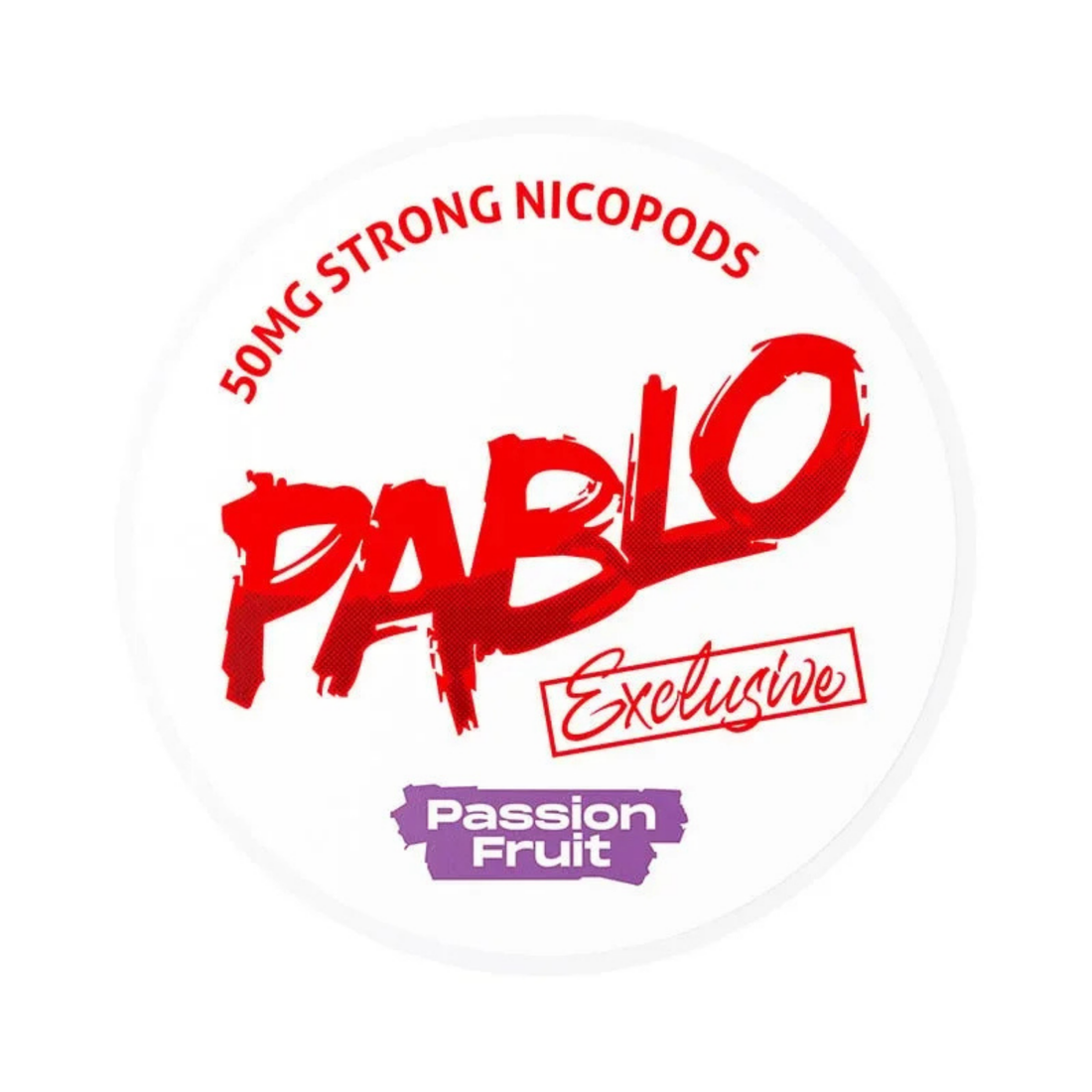 PABLO Exclusive Passion Fruit 50mg/g Dose, Frontansicht