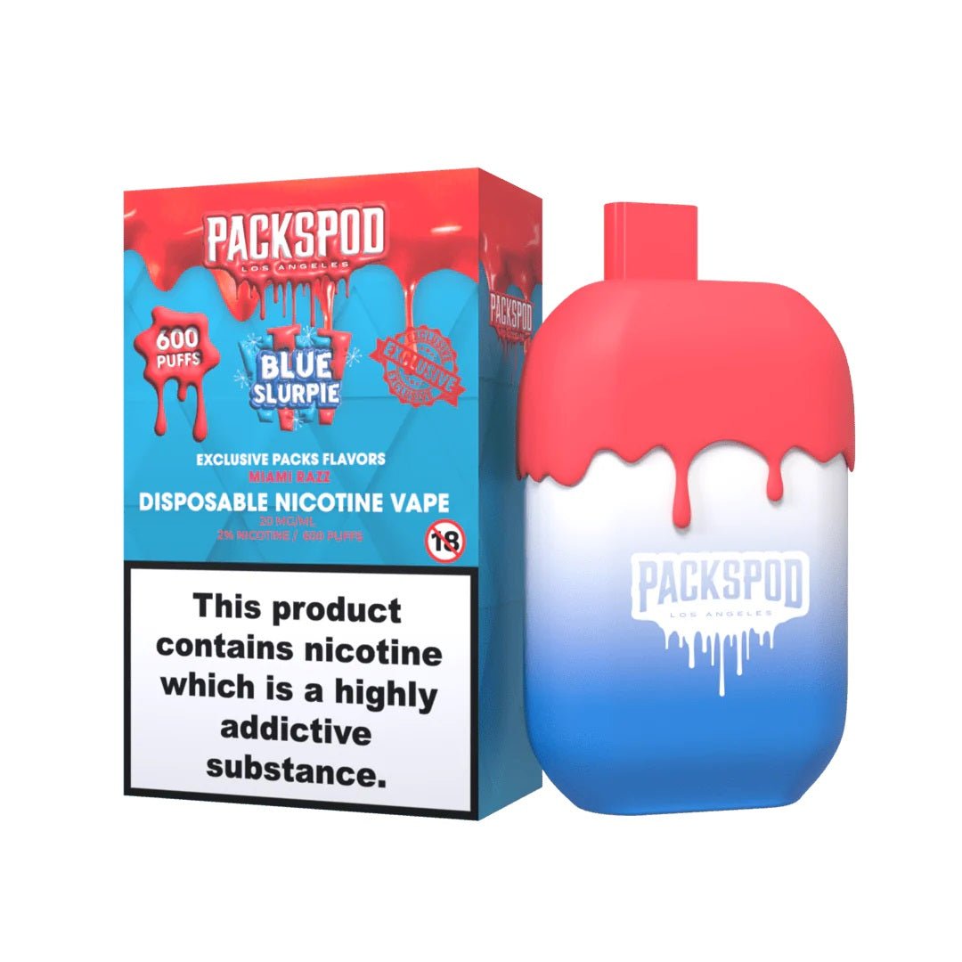 PacksPod Blue Slurpie Einweg Vape 600 Züge 20mg/ml