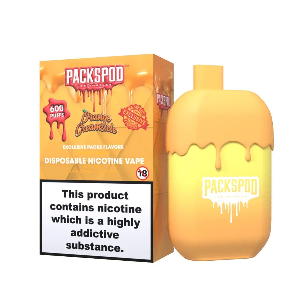 PacksPod Orange Creamsicle Einweg Vape 600 Züge 20mg/ml