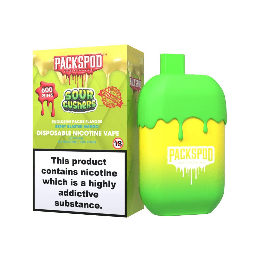 PacksPod Sour Gushers Einweg Vape 600 Züge 20mg/ml