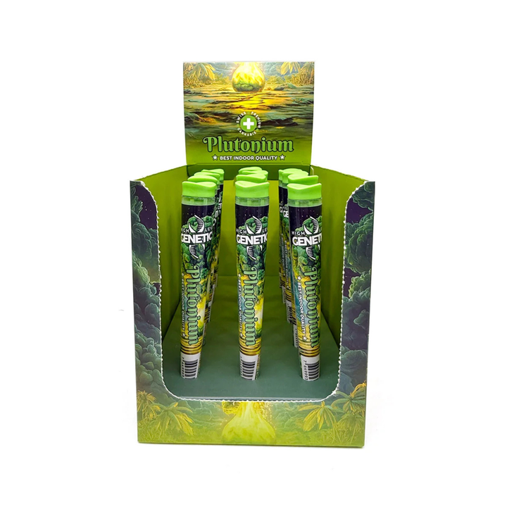 Plutonium CBD Pre-Roll Verpackung von High Level Genetics