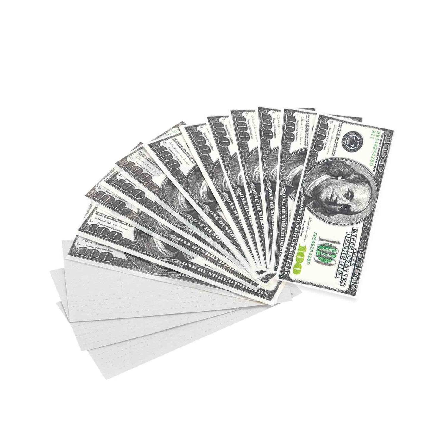 Aufgefächerte 100-Dollar Papers mit weissen Tips