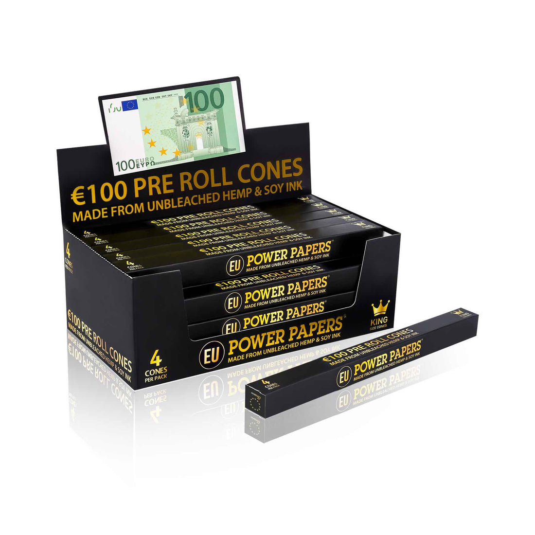 Power Papers 100 EURO - King Size Cones - Prerolled Joints kaufen bei rauchwerk.ch