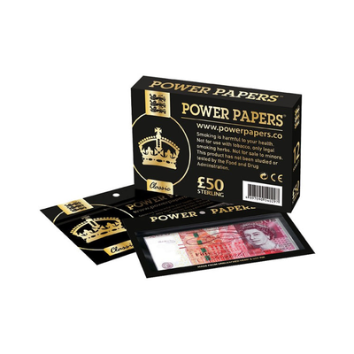 Power Papers Pound King Size Zigarettenpapier mit Tips, 12 Blatt
