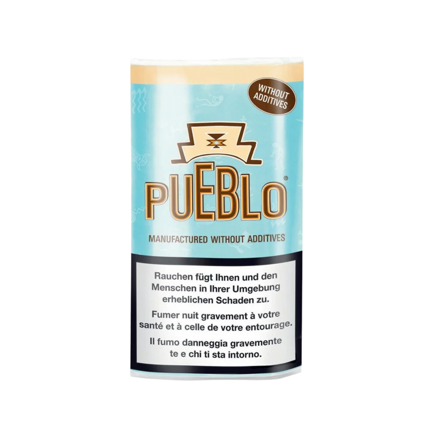 Pueblo Blue Drehtabak 25g Beutel Vorderseite