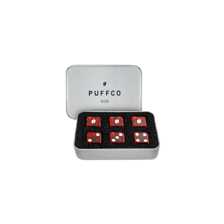 Puffco Daybreak Dice Würfel Set in Dose mit Schaumstoff