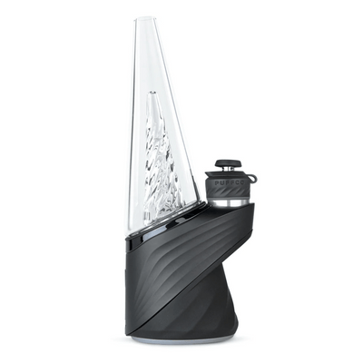 Puffco New Peak Pro Onyx mit Glasaufsatz, Frontansicht