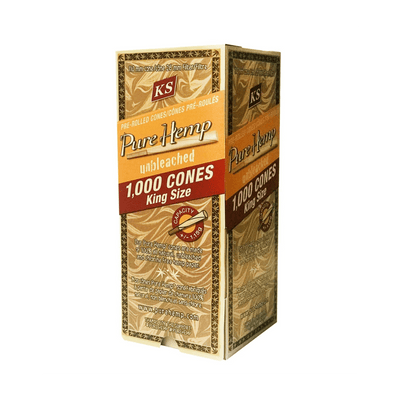 Pure Hemp ungebleichte Hanf-Cones King Size Box 1000 Stück