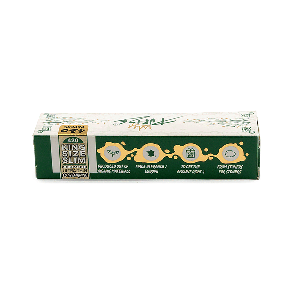 PURIZE 420 Papers King Size Slim, Seitenansicht mit Icons