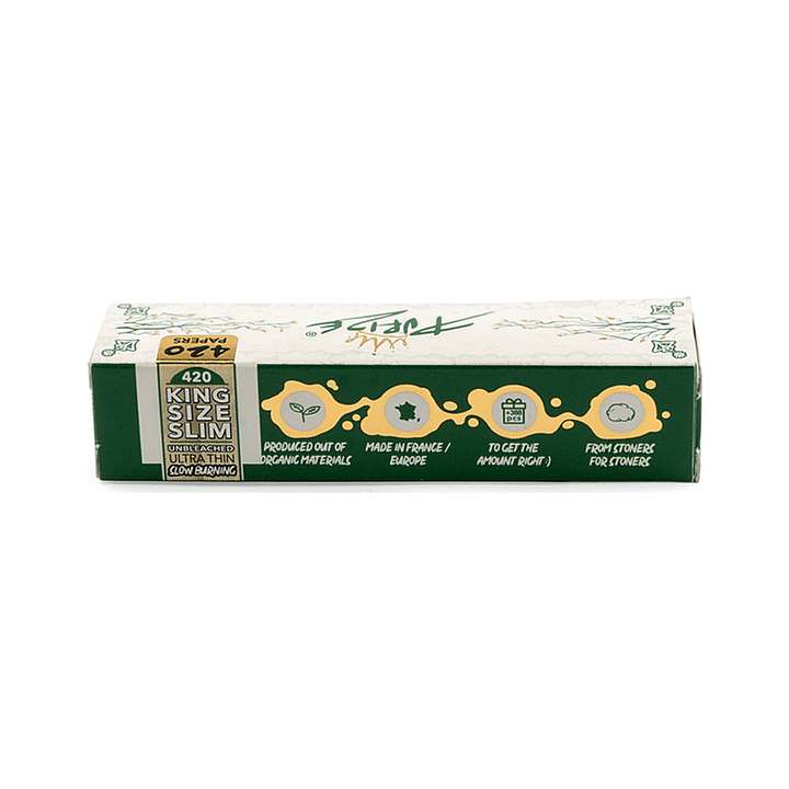 PURIZE 420 Papers King Size Slim, Seitenansicht mit Icons